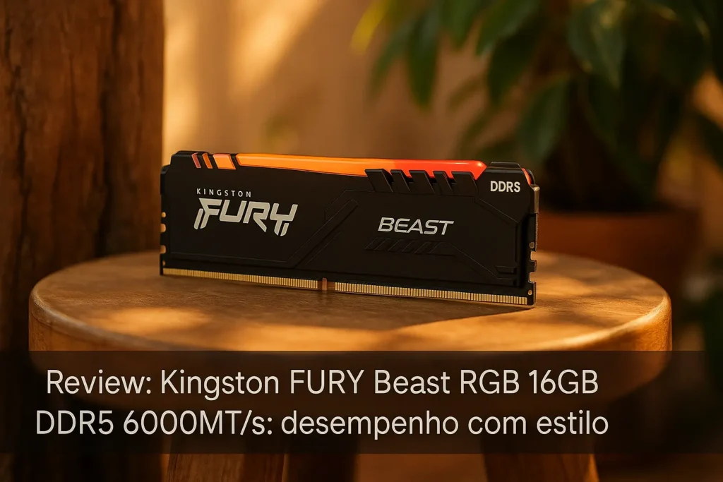 Kingston Fury Beast RGB 16GB DDR5 6000MT/s: desempenho com estilo