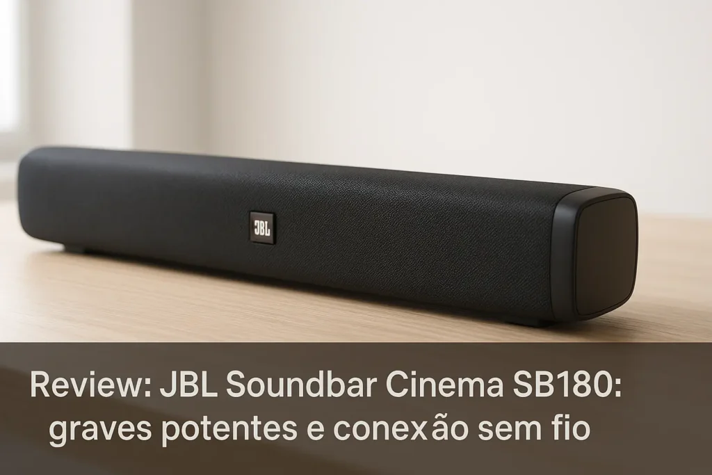 JBL Soundbar Cinema SB180: graves potentes e conexão sem fio