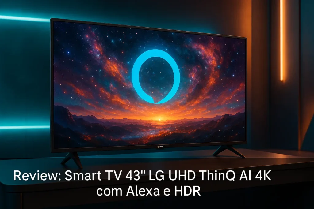 Smart TV 43" LG UHD ThinQ AI 4K com Alexa e HDR
