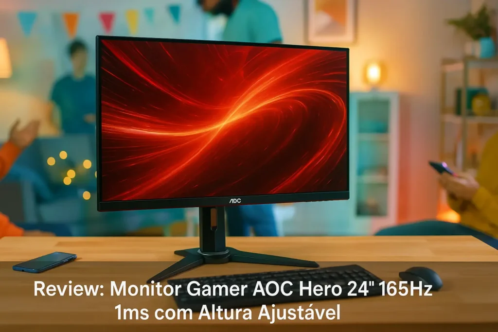 Monitor Gamer AOC Hero 24" 165Hz 1ms com Altura Ajustável