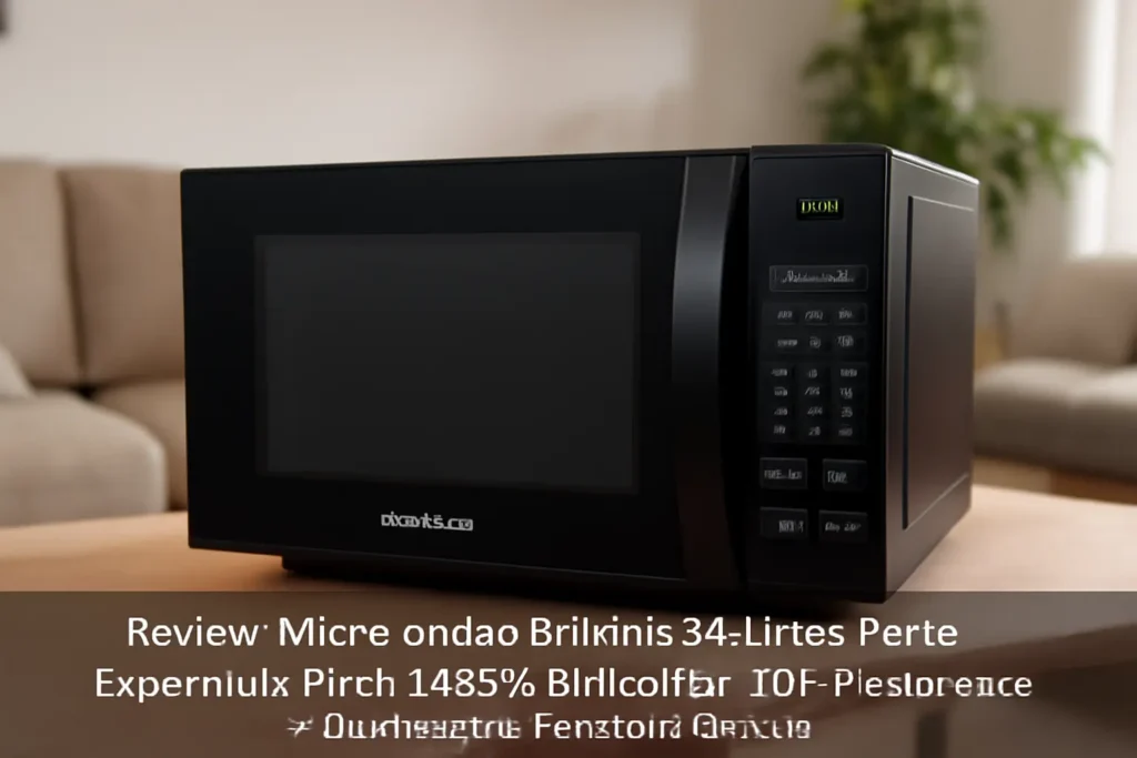 Micro-ondas Britânia 34 Litros Porta Espelhada Preto 1400w BMO34PB 110v: Praticidade e Desempenho para Sua Cozinha