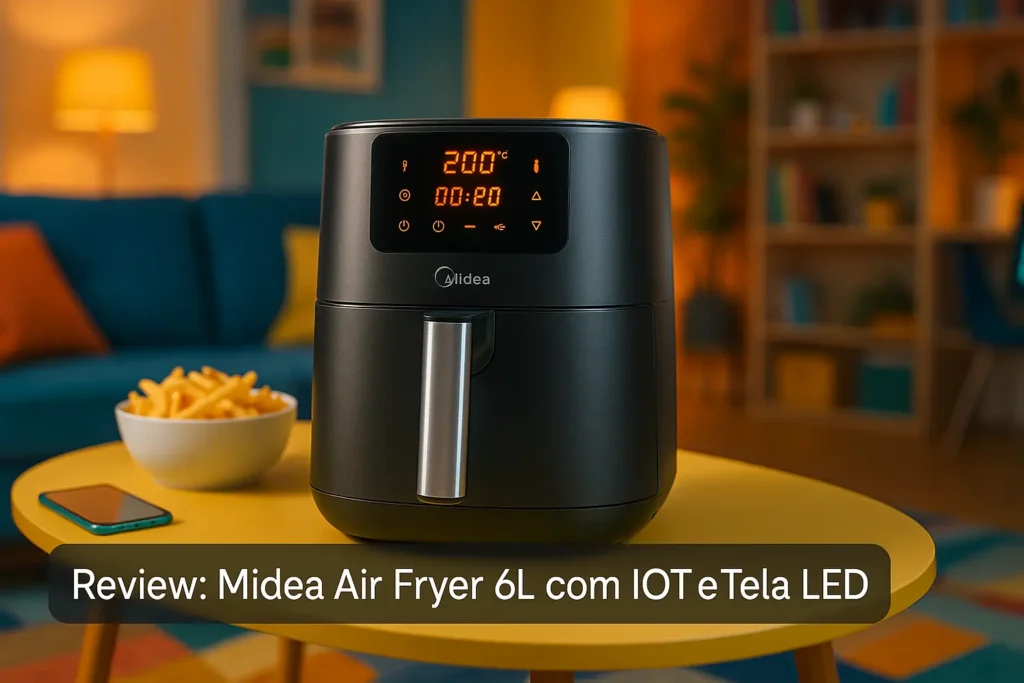 Midea Air Fryer 6L com IOT e Tela LED: praticidade crocante