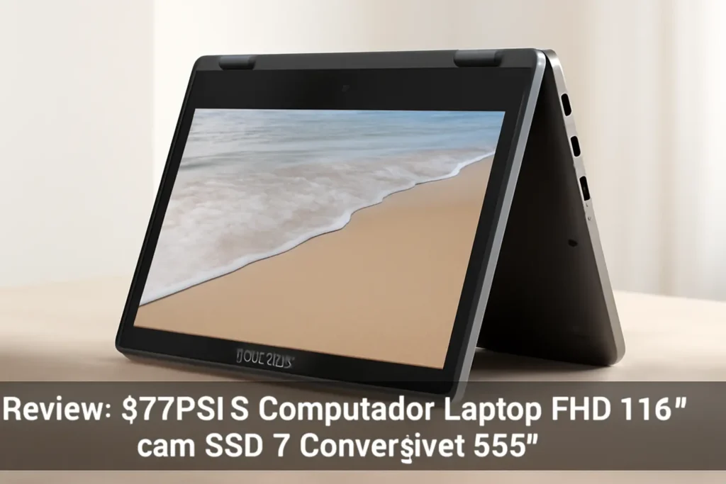 SZTPSLS Computador Laptop FHD 11,6” com SSD e Conversível 360°