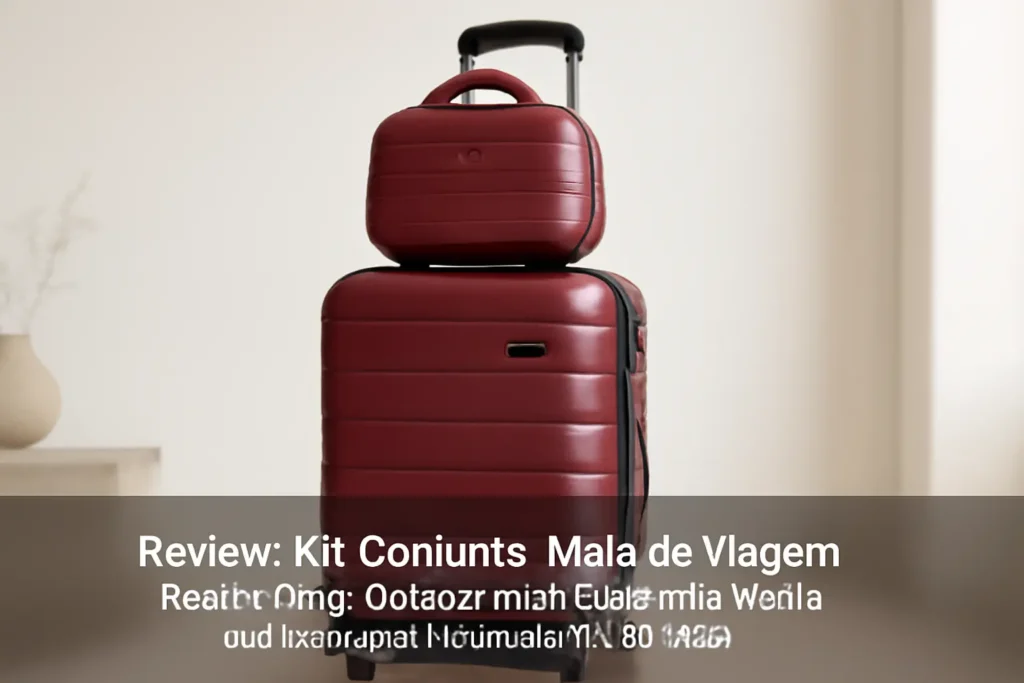 Kit Conjunto Mala de Viagem Média 23kg Despachada Expansiva Rígida com Frasqueira Gladiador C1M Vinho