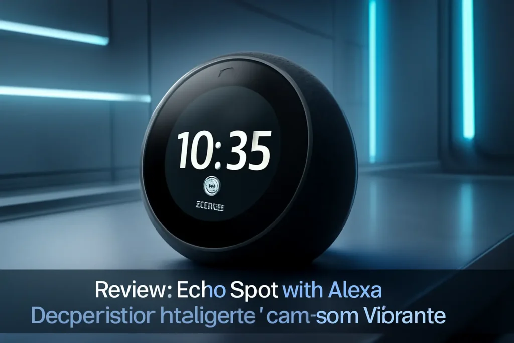 Echo Spot com Alexa | Despertador Inteligente com Som Vibrante