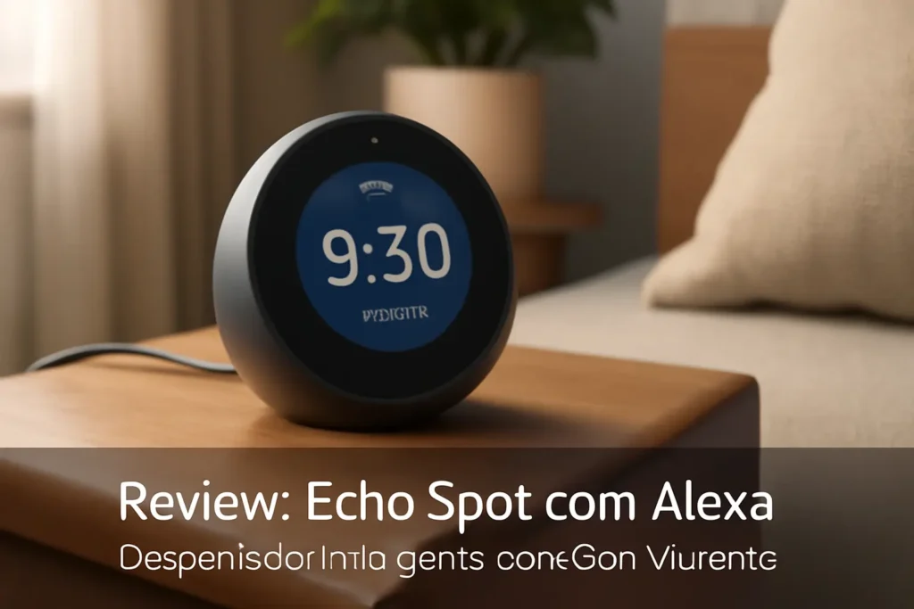Echo Spot com Alexa | Despertador Inteligente com Som Vibrante