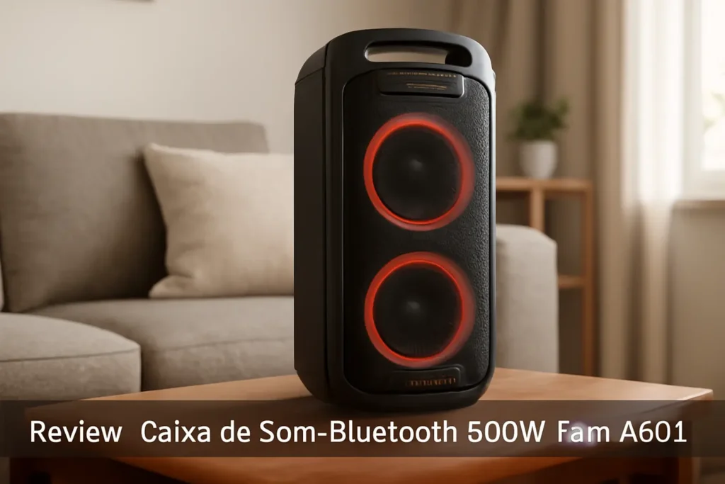 Caixa de Som Bluetooth 600W, Fam A601: Potência e Praticidade em Qualquer Ocasião