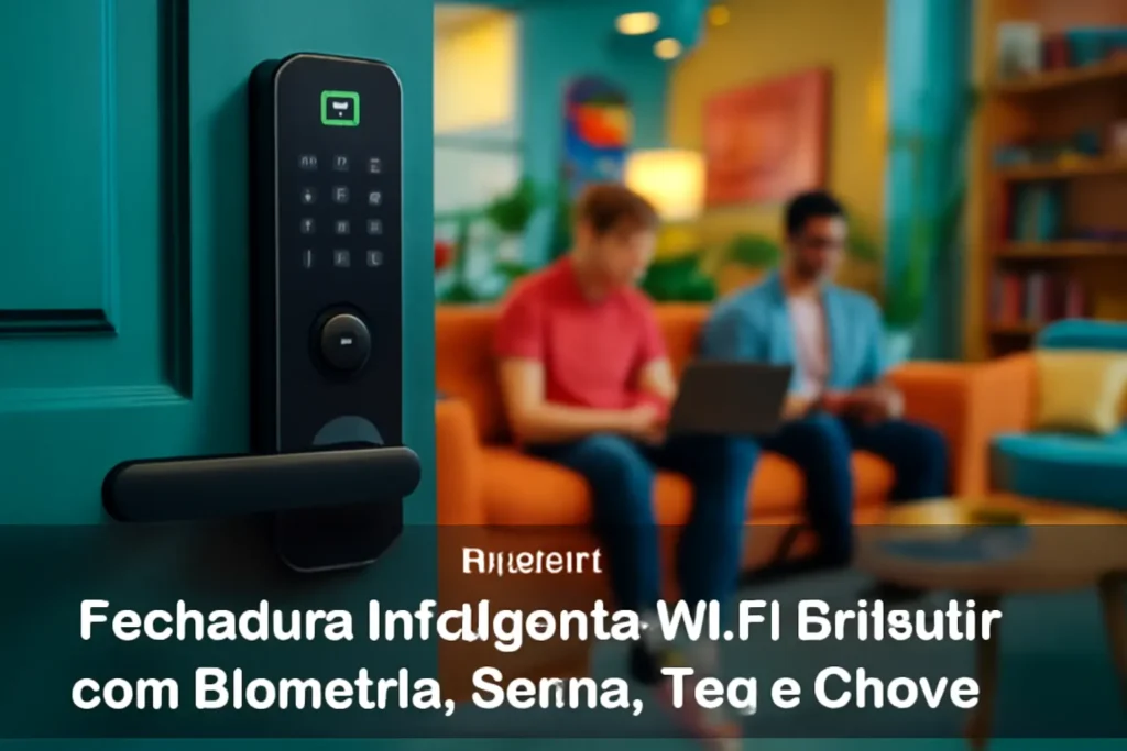 Fechadura Inteligente Wi-Fi Embutir com Biometria, Senha, Tag e Chave