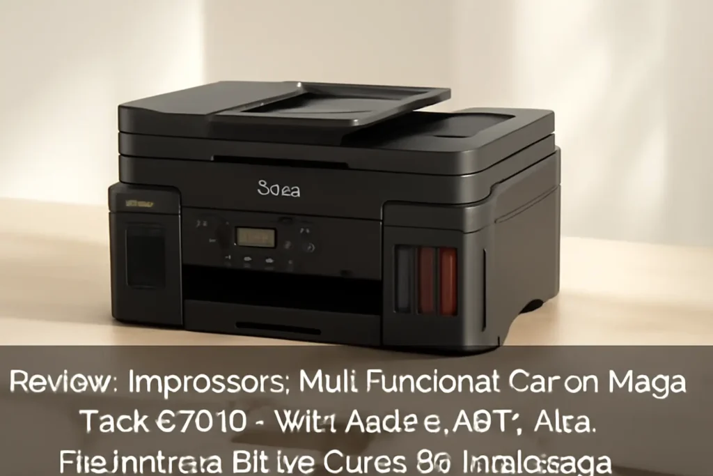 Impressora Multifuncional Canon Mega Tank G7010 - Wifi-Rede e ADF: Alta Eficiência e Baixo Custo de Impressão
