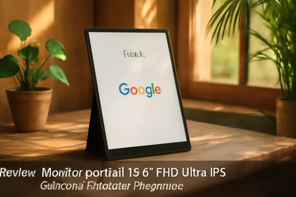 Monitor portátil 15,6'' FHD Ultra IPS com alto-falantes integrados