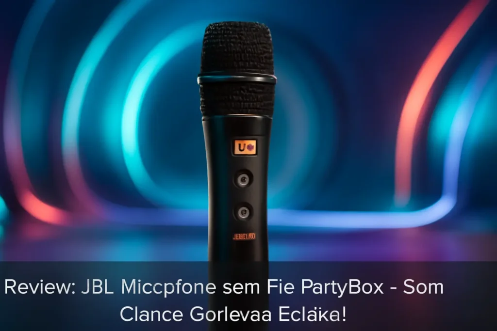JBL Microfone sem Fio PartyBox – Som Claro e Conexão Estável