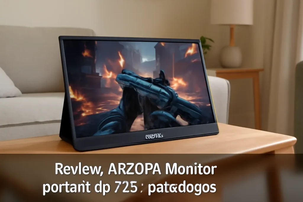 ARZOPA Monitor portátil de 17,3” para Jogos: Desempenho Imersivo e Flexibilidade