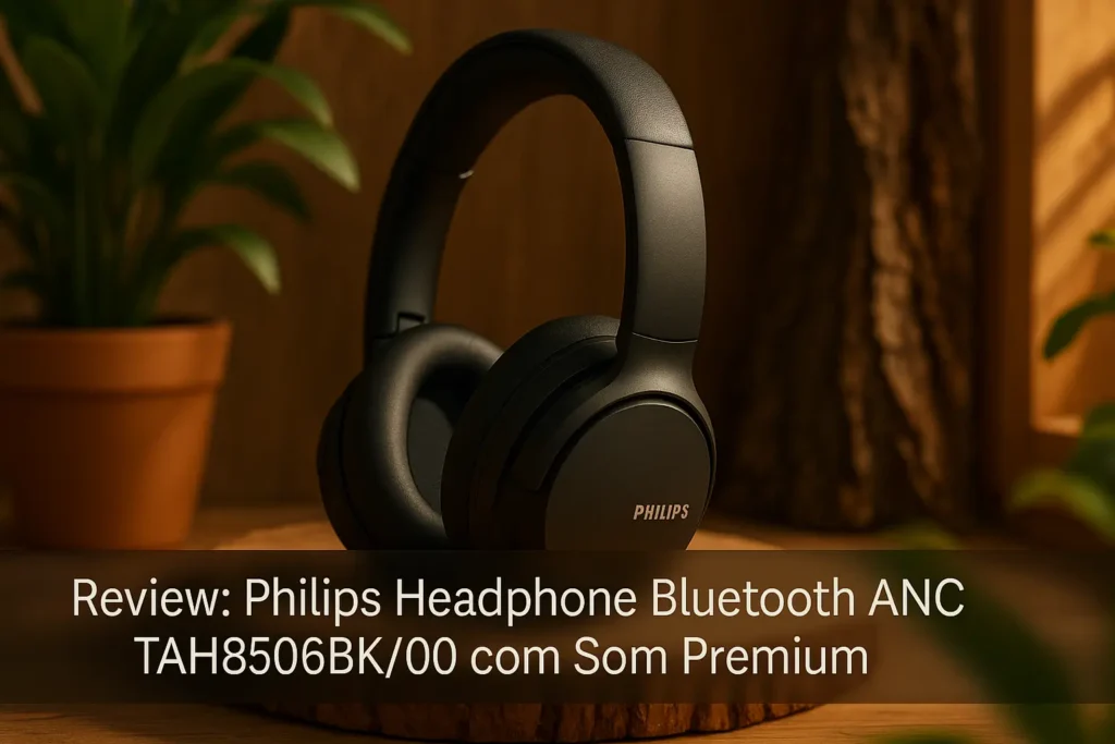 Philips Headphone Bluetooth ANC TAH8506BK/00 com Som Premium