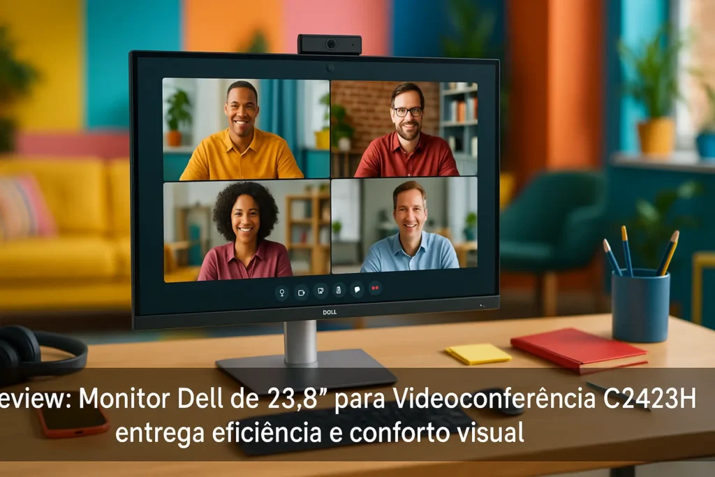 Monitor Dell de 23.8" para Videoconferência C2423H entrega eficiência e conforto visual