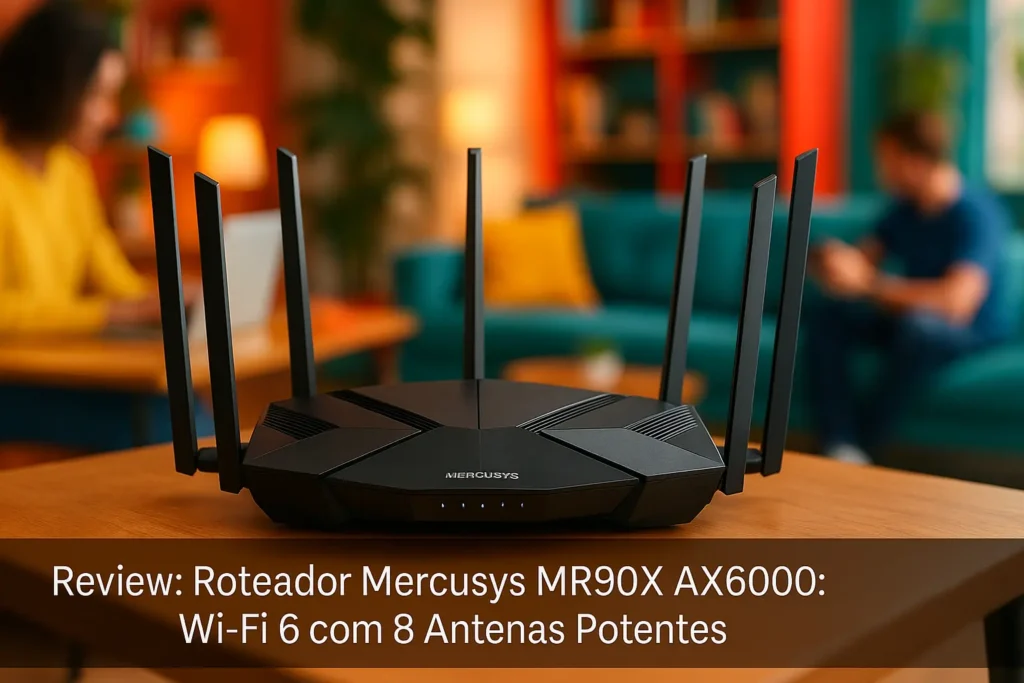 Roteador Mercusys MR90X AX6000: Wi-Fi 6 com 8 Antenas Potentes