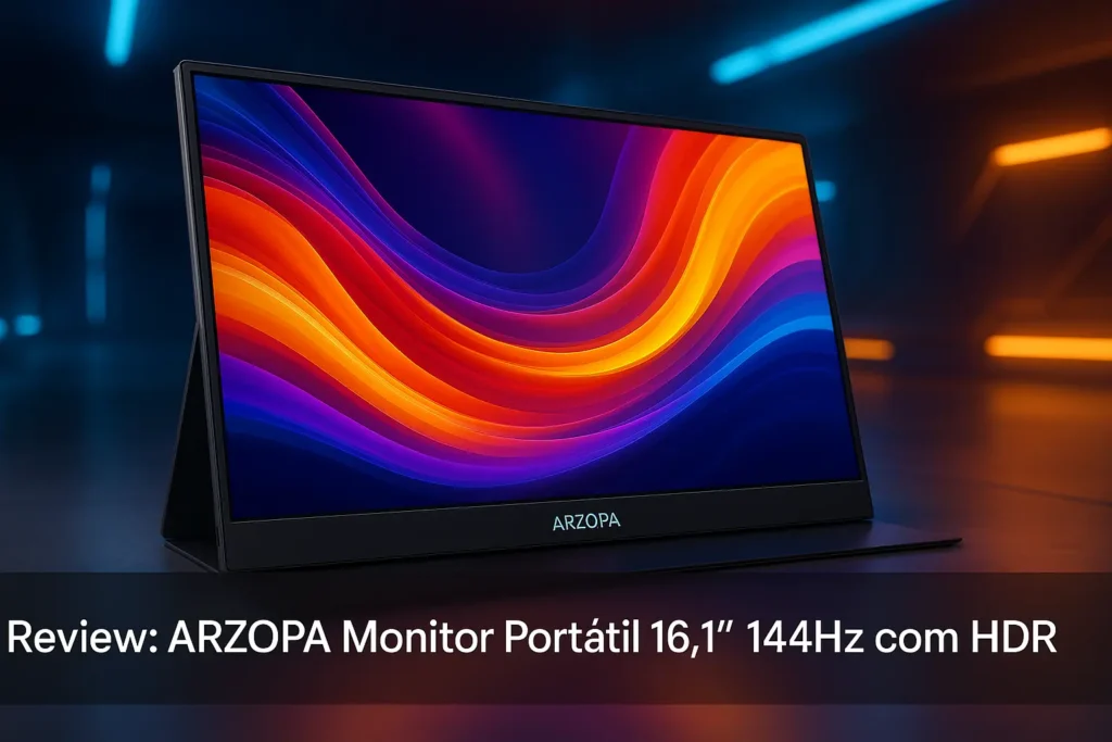 ARZOPA Monitor Portátil 16,1'' 144Hz com HDR