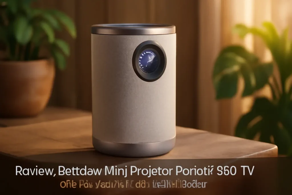 Bettdow Mini Projetor Portátil 360° TV Android/iOS 4K 1080p 9000 Lumens
