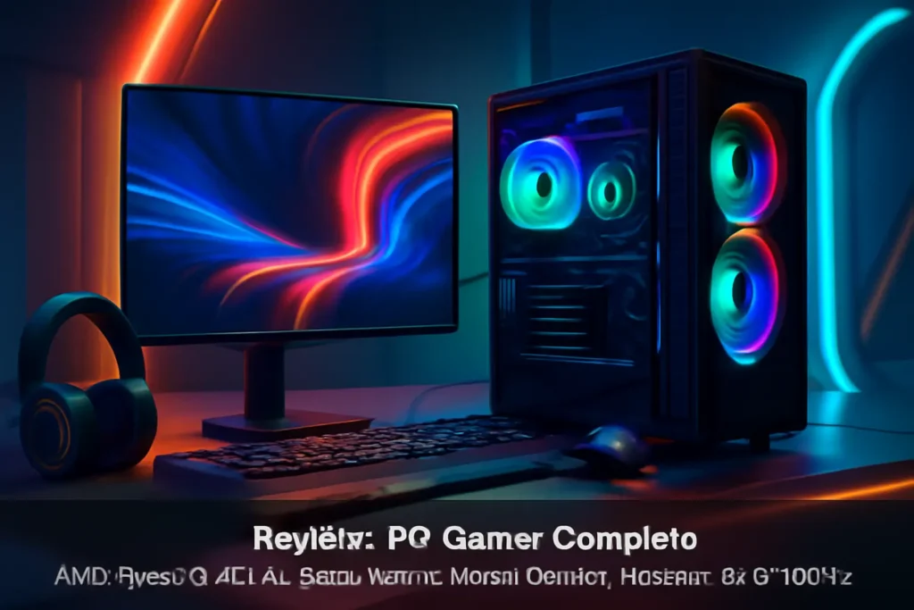 PC Gamer Completo AMD Ryzen 5 4600G | 16GB DDR4 | NVMe 500GB | Monitor 21,5” 100Hz | Kit Gamer: Desempenho e Estilo para Gamers