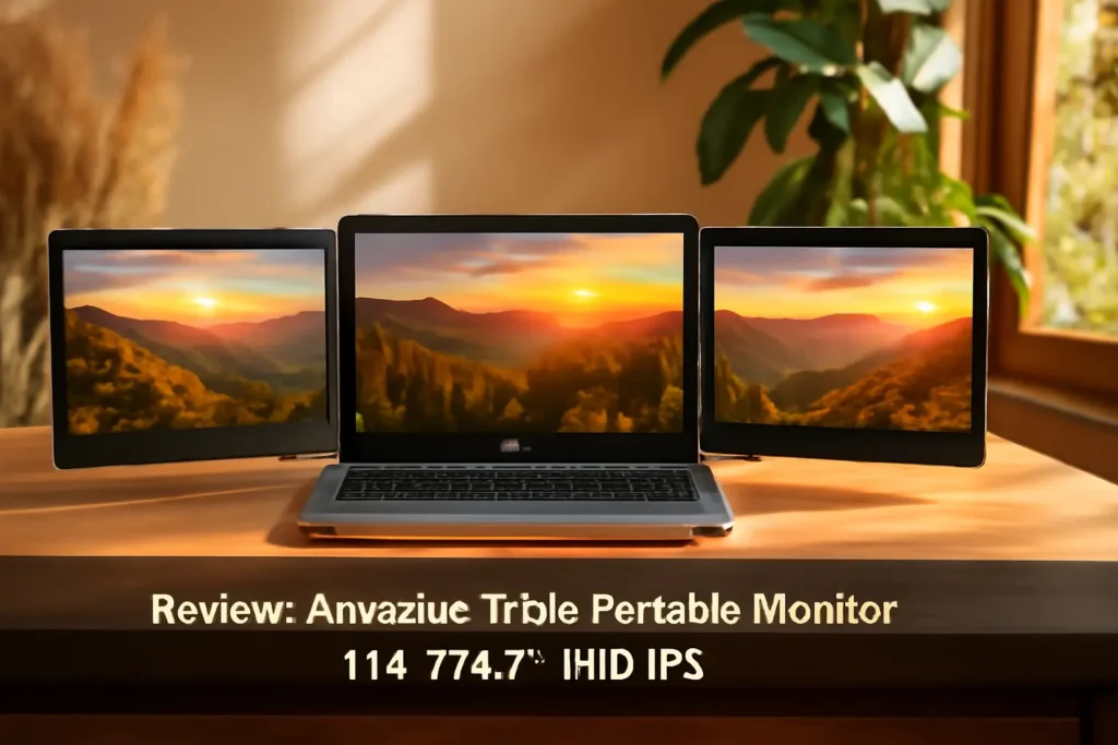 Anvazise Monitor Portátil Triplo 11.6''/14.1'' FHD IPS
