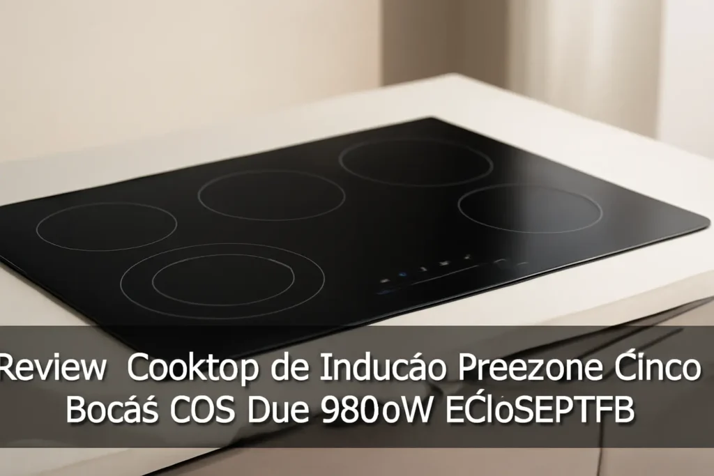 Cooktop de Indução Freezone Cinco Bocas EOS Due 9800W ECI05EPTFB: Potência e Inovação na Sua Cozinha