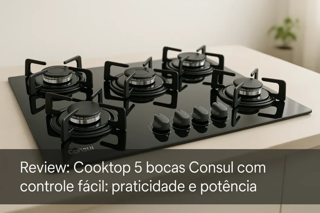Cooktop 5 bocas Consul com controle fácil: praticidade e potência
