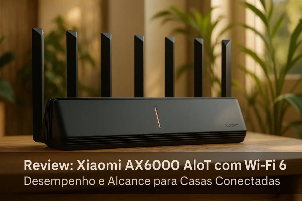 Roteador Xiaomi AX6000 AIoT com Wi-Fi 6: Desempenho e Alcance para Casas Conectadas