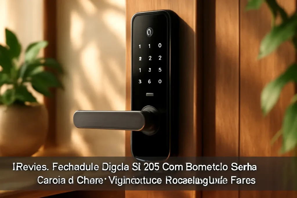Fechadura Digital SL205 Com Biometria Senha Cartão E Chave: Segurança e Tecnologia de Ponta