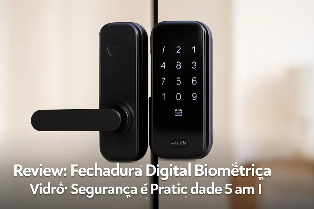 Fechadura Digital Biométrica Vidro: Segurança e Praticidade 5 em 1