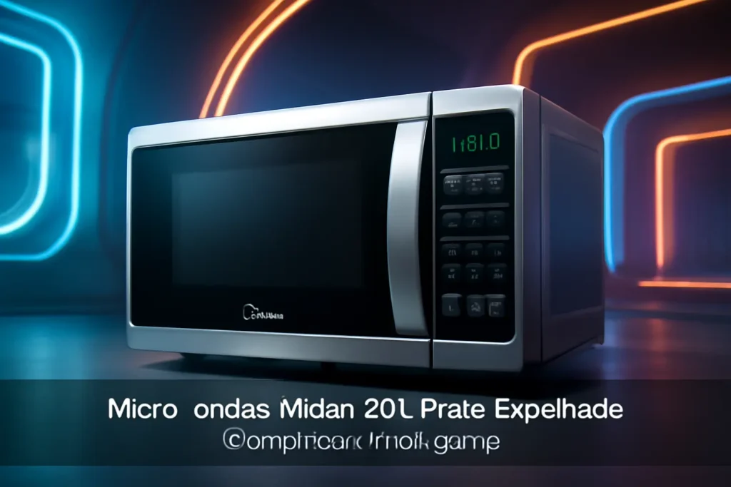Micro-ondas Midea 20L Prata Espelhado: Compacto e Inteligente