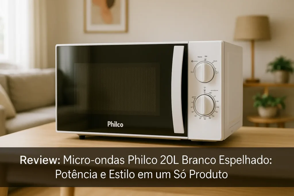 Micro-ondas Philco 20L Branco Espelhado: Potência e Estilo em um Só Produto