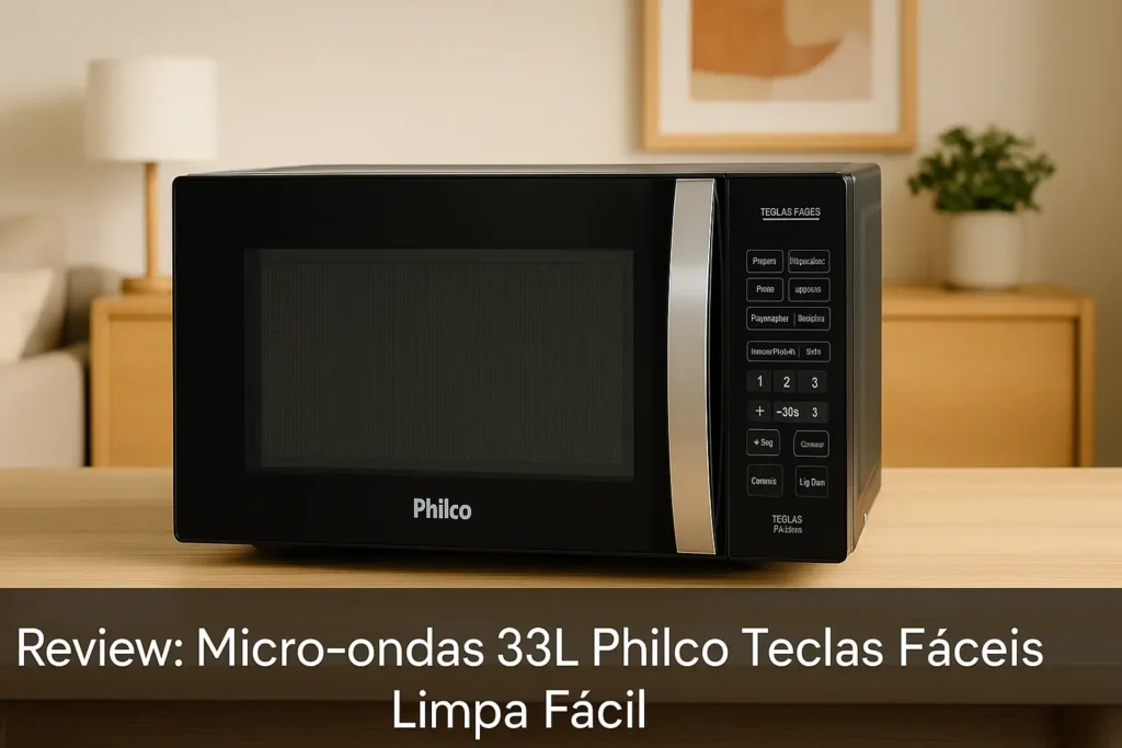 Micro-ondas 33L Philco Teclas Fáceis Limpa Fácil