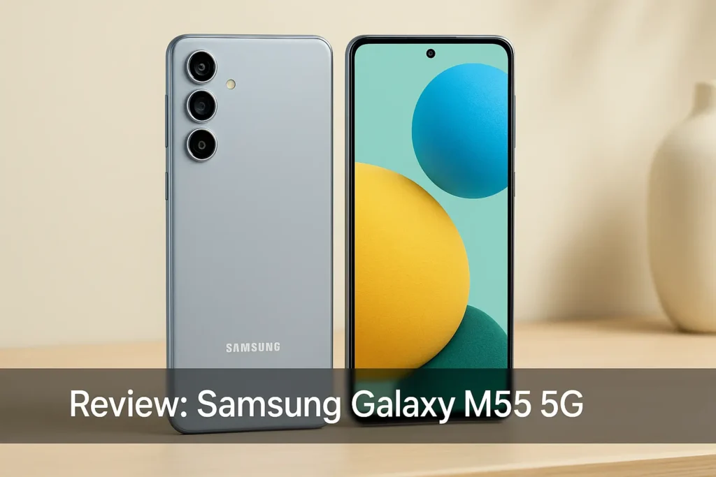 Samsung Galaxy M55 5G: Tela AMOLED+ e Selfie de 50MP