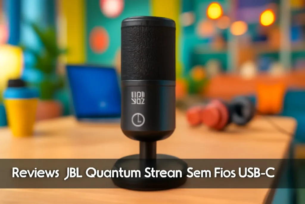 JBL Quantum Stream Sem Fios USB-C: Microfone de Alta Qualidade para Gravações Profissionais