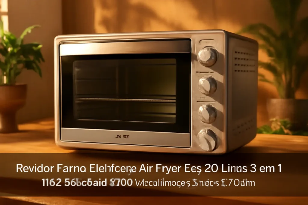 Forno Elétrico e Air Fryer Eos 25 Litros 3 em 1 Inox Efe25aid 220v: Versatilidade e Praticidade na Sua Cozinha