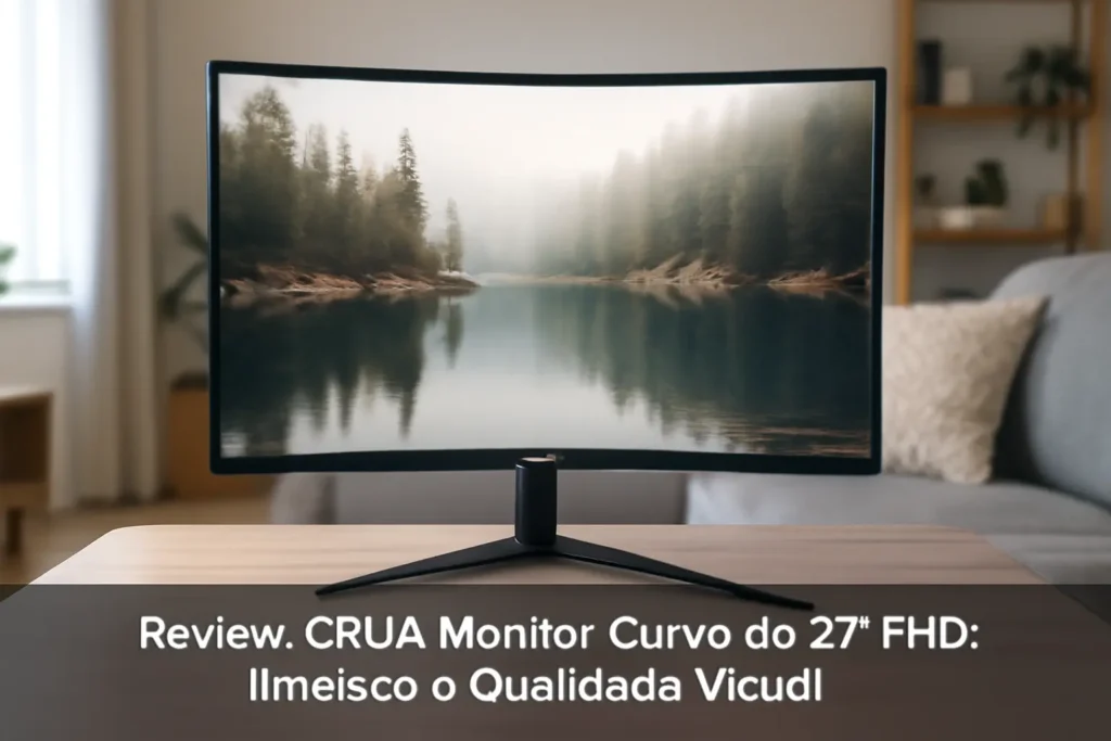 CRUA Monitor Curvo de 27” FHD: Imersão e Qualidade Visual