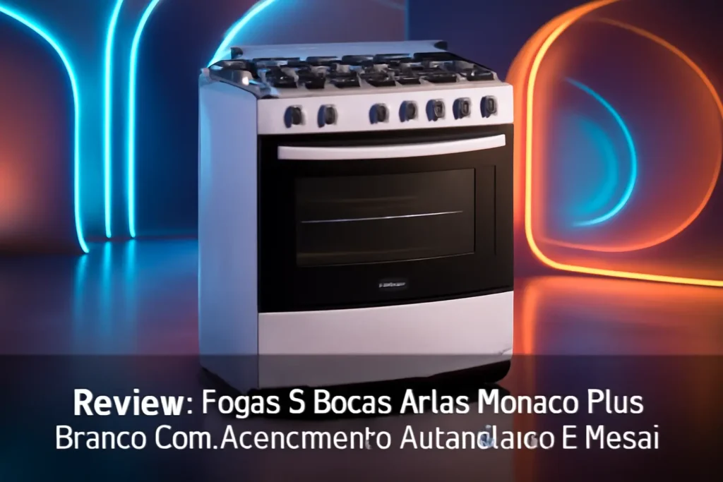 Fogão 5 Bocas Atlas Mônaco Plus Branco com Acendimento Automático e Mesa Inox