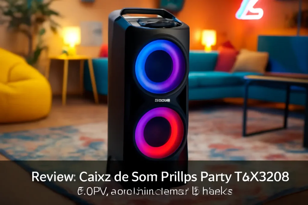 Caixa de Som Philips Party TAX 3308 1000W com Bateria de 12 Horas