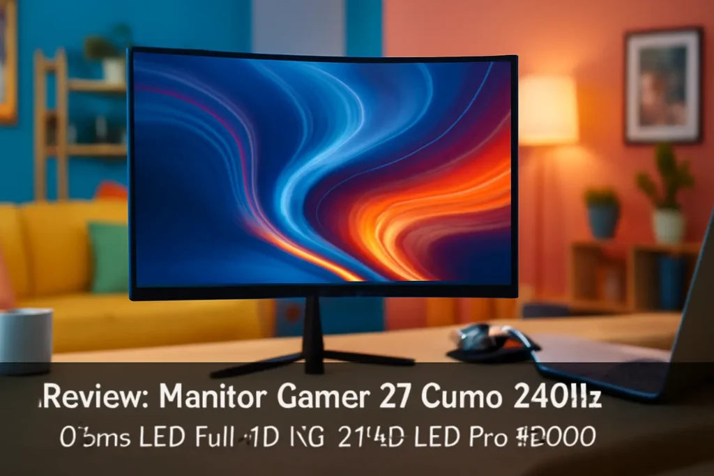 Monitor Gamer 27" Curvo 240Hz 0.5ms LED Full HD HQ 27HQ-Led Pro R3000