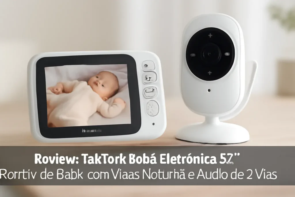 TakTark Babá Eletrônica 3.2" - Monitor de Bebê com Visão Noturna e Áudio de 2 Vias