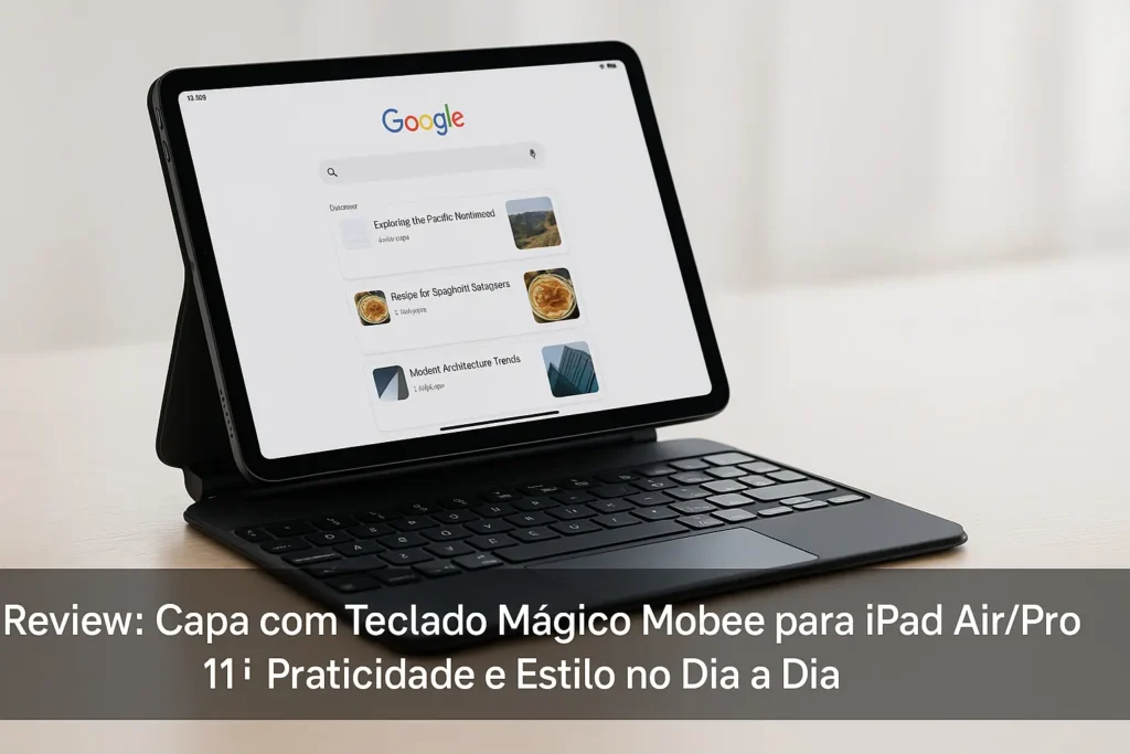 Capa com Teclado Mágico Mobee para iPad Air/Pro 11”: Praticidade e Estilo no Dia a Dia