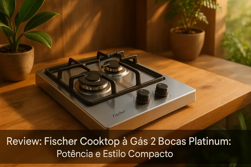 Fischer Cooktop à Gás 2 Bocas Platinum: Potência e Estilo Compacto