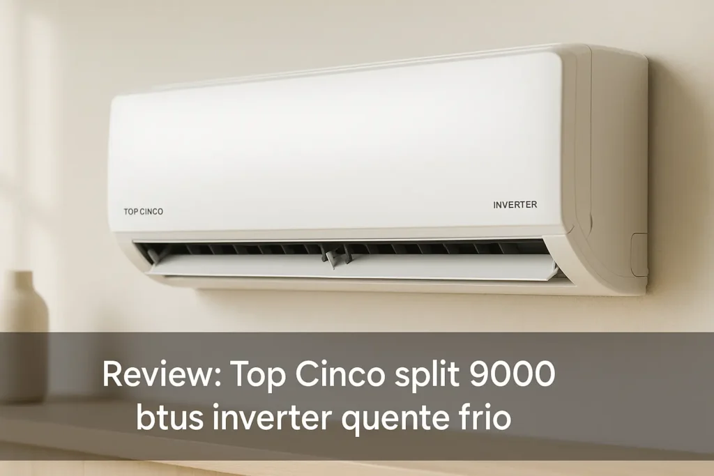 Top Cinco split 9000 btus inverter quente frio