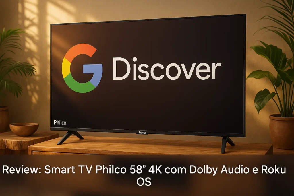 Smart TV Philco 58" 4K com Dolby Audio e Roku OS