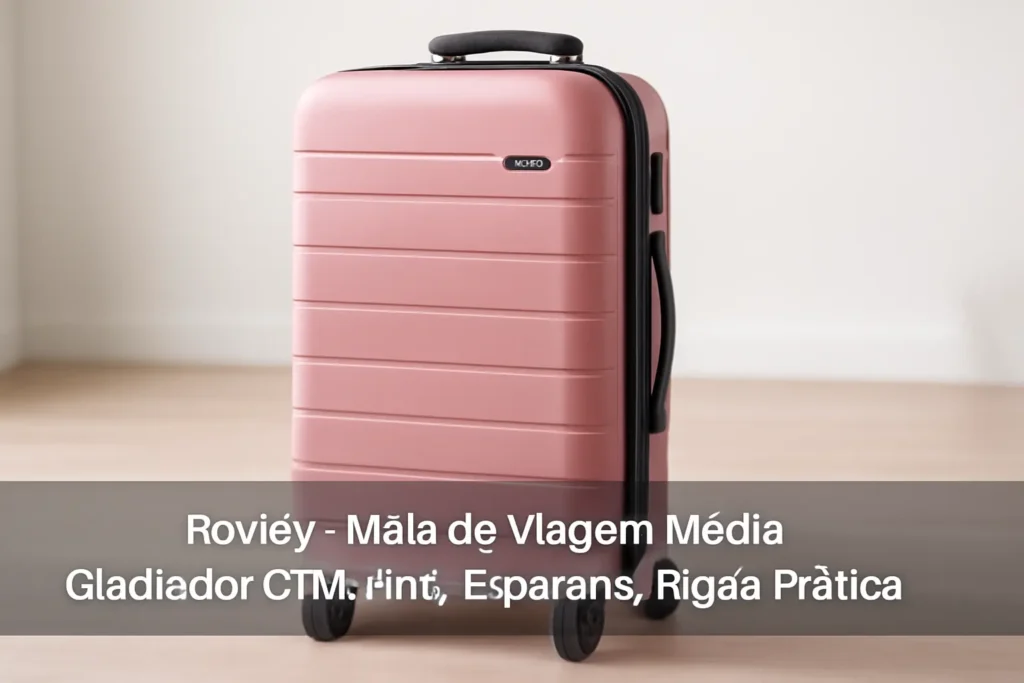 Mala de Viagem Média Gladiador C1M Pink: Expansiva, Rígida e Prática