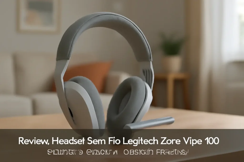 Headset Sem Fio Logitech Zone Vibe 100: Conforto e Qualidade de Áudio Impecáveis
