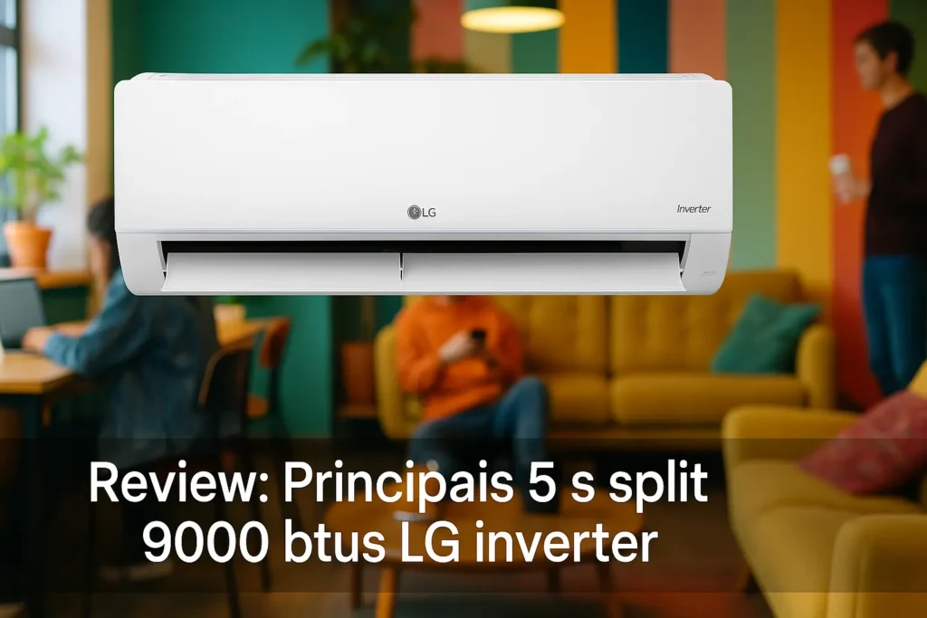 Principais 5  split 9000 btus LG inverter