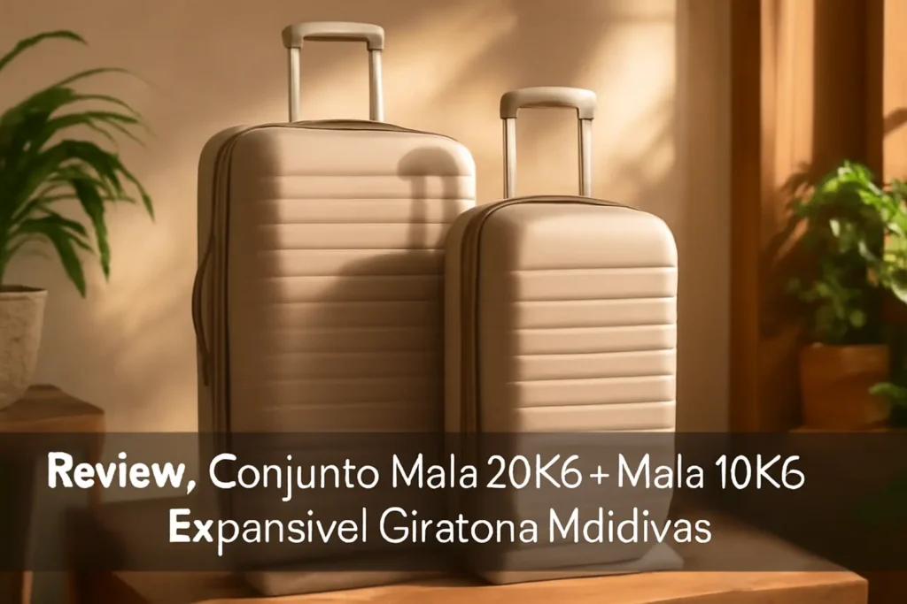 Conjunto Mala 23KG + Mala 10KG Expansível Giratória Maldivas