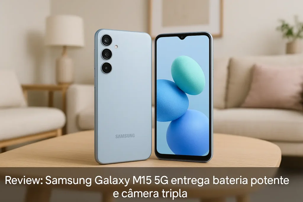Samsung Galaxy M15 5G entrega bateria potente e câmera tripla