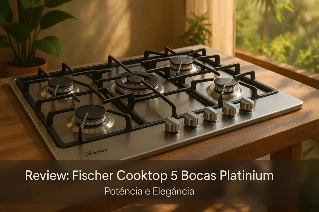 Fischer Cooktop 5 Bocas Platinium: Potência e Elegância