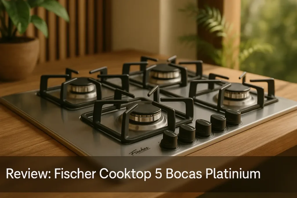 Fischer Cooktop 5 Bocas Platinium: Potência e Elegância